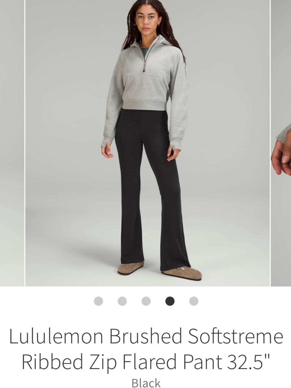 Lululemon brushed rib softstreme zip flare pant